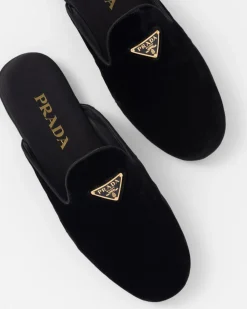 Mujer Prada PANTUFLAS Y CHINELAS^Pantuflas De Terciopelo