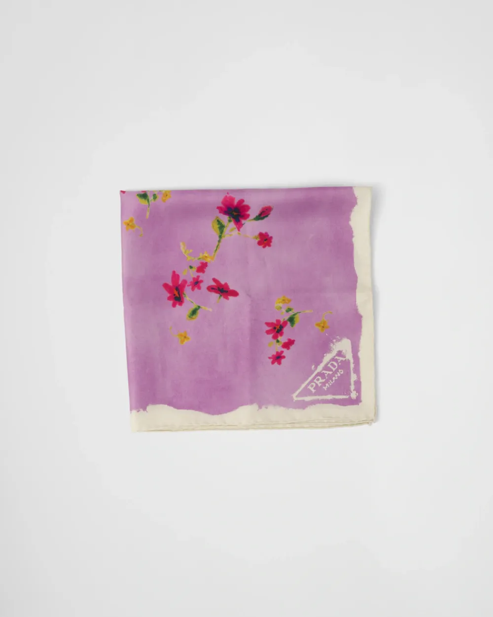 Mujer Prada BUFANDAS Y PAÑUELOS^Pañuelo De Sarga Con Estampado