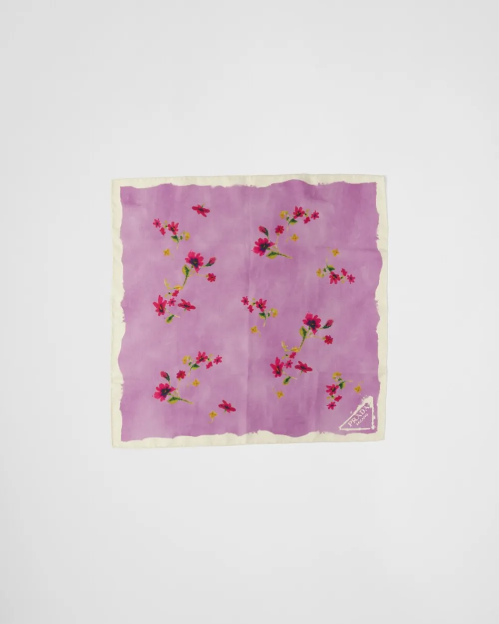 Mujer Prada BUFANDAS Y PAÑUELOS^Pañuelo De Sarga Con Estampado