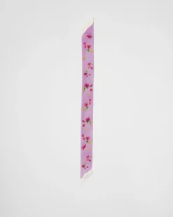 Mujer Prada BUFANDAS Y PAÑUELOS^Pañuelo De Sarga Con Estampado