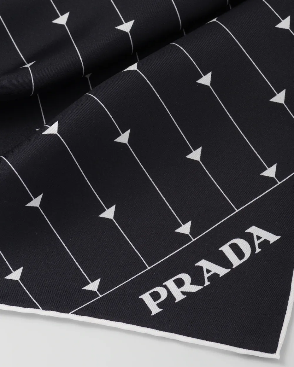 Mujer Prada BUFANDAS Y PAÑUELOS^Pañuelo De Sarga Con Estampado
