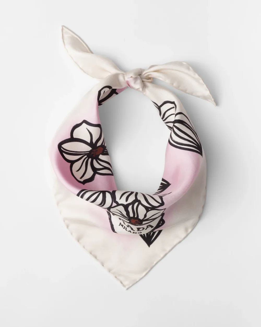 Mujer Prada BUFANDAS Y PAÑUELOS^Pañuelo De Sarga Estampado