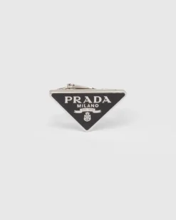 Mujer Prada JOYAS DE PLATA^Pendiente Con Cierre De Clip Symbole