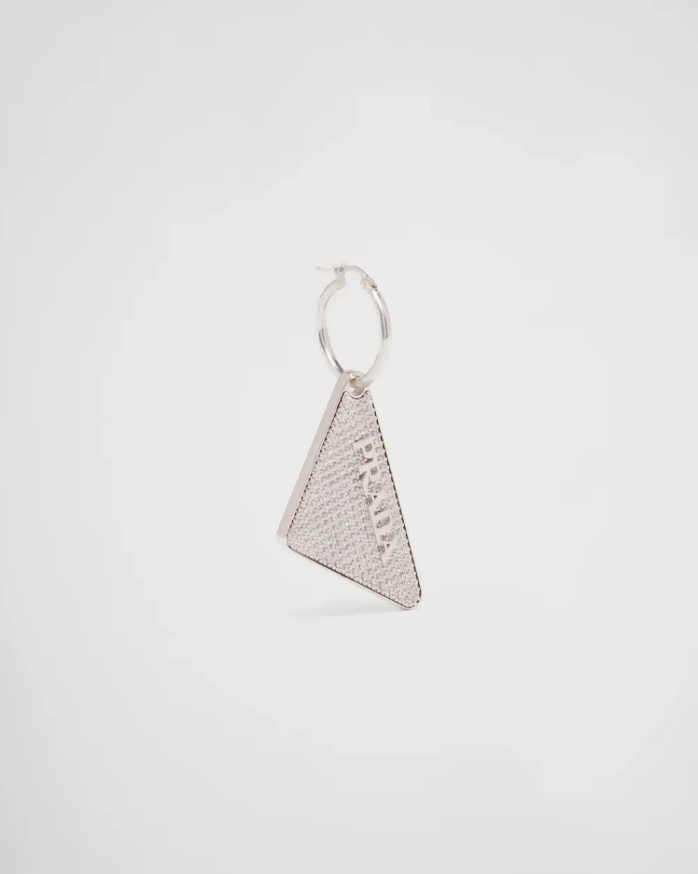 Mujer Prada JOYAS DE PLATA^Pendiente Con Joyas Y Logo En Cristal