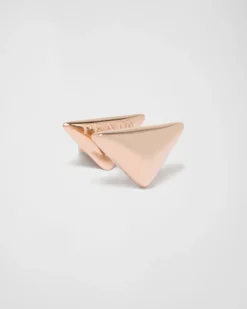 Mujer/Hombre Prada COLECCIÓN DE JOYERÍA ELEGANTE|COLECCIÓN DE JOYERÍA ELEGANTE^Pendiente Eternal Gold En Oro Rosa Con Minitriángulo