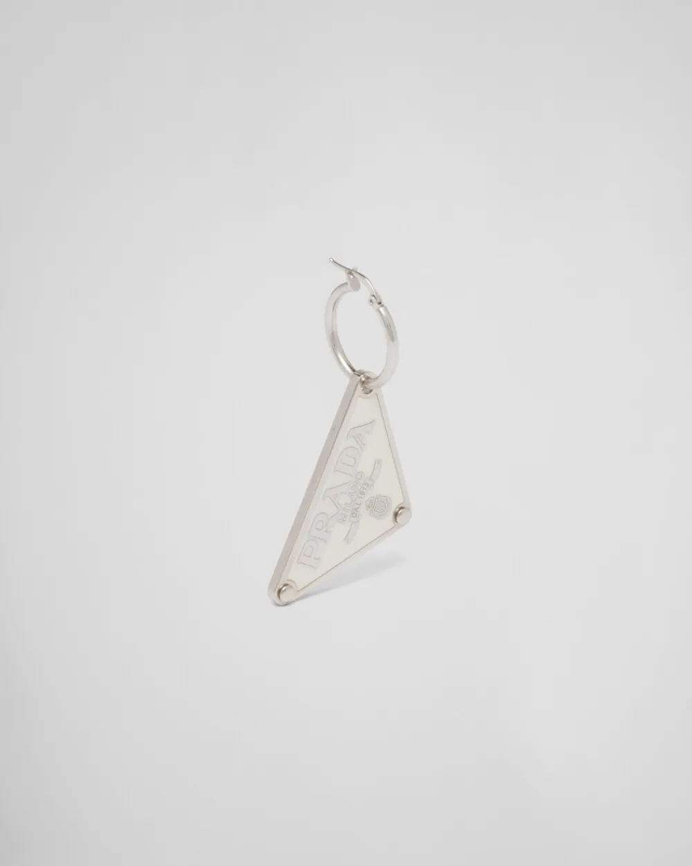 Mujer Prada JOYAS DE PLATA^Pendiente Izquierdo Con Colgante Symbole