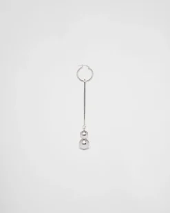Mujer Prada JOYAS DE PLATA^Pendientes Con Colgante Ball Smalto Jewels