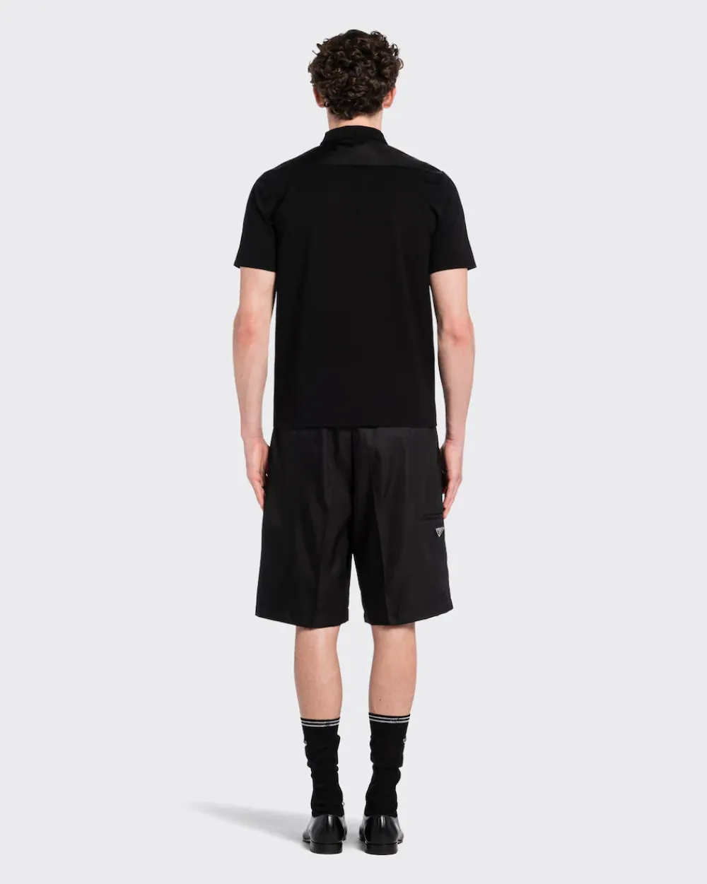 Hombre Prada CAMISETAS Y POLOS^Polo De Algodón Elástico Y Detalles De Re-nylon