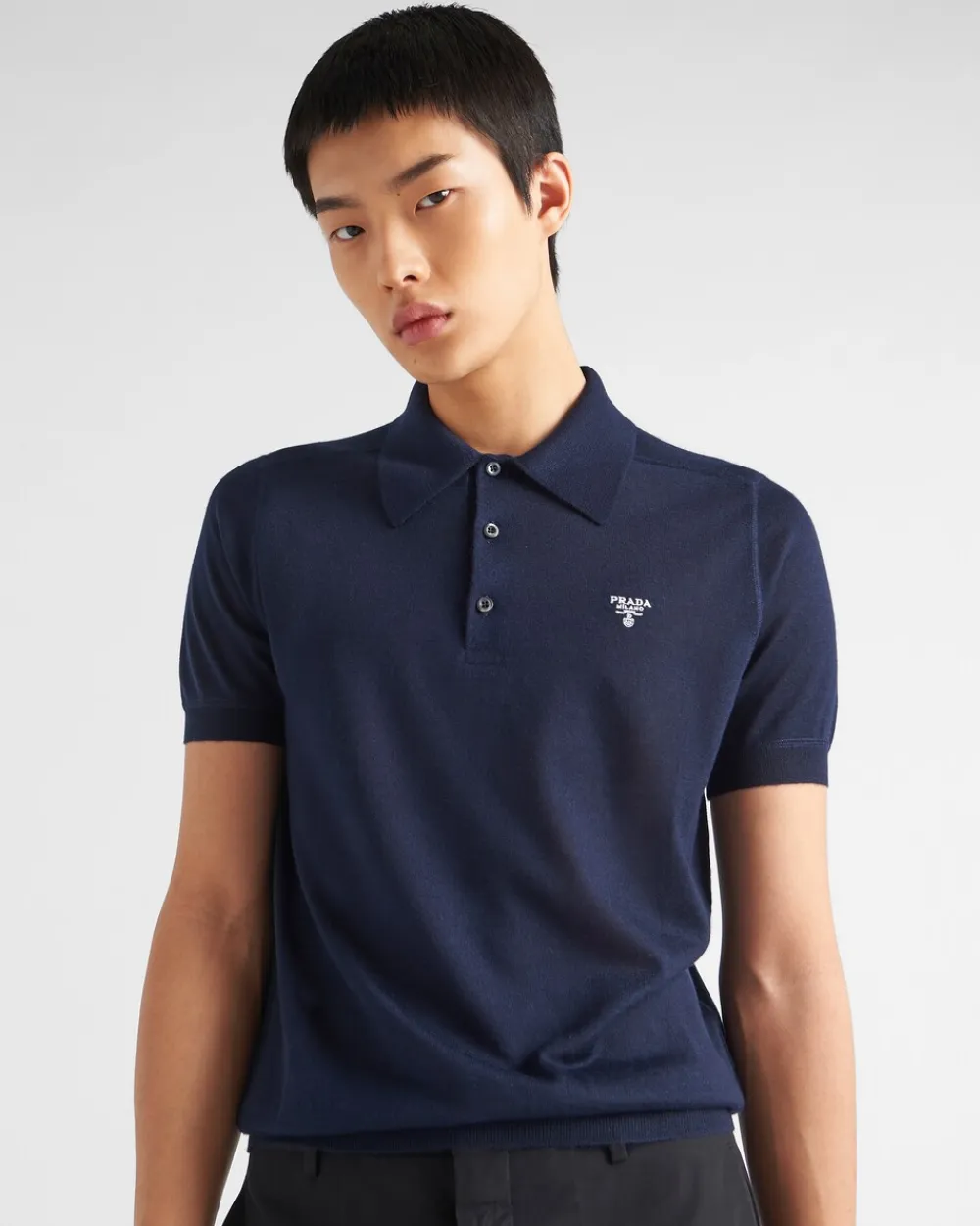 Hombre Prada CAMISETAS Y POLOS|TEJIDOS DE PUNTO^Polo De Cachemir