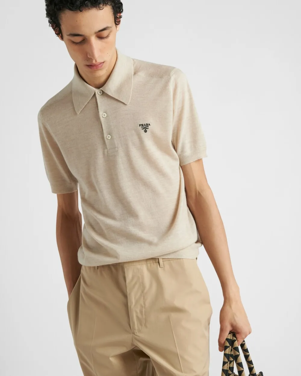 Hombre Prada CAMISETAS Y POLOS|TEJIDOS DE PUNTO^Polo De Cachemir
