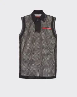 Mujer Prada ROPA^Polo De Malla Sin Mangas