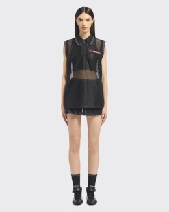 Mujer Prada ROPA^Polo De Malla Sin Mangas