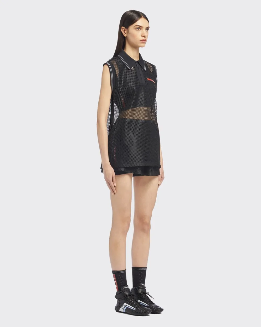 Mujer Prada ROPA^Polo De Malla Sin Mangas