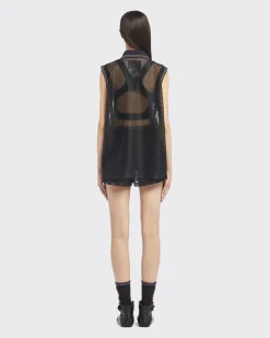 Mujer Prada ROPA^Polo De Malla Sin Mangas