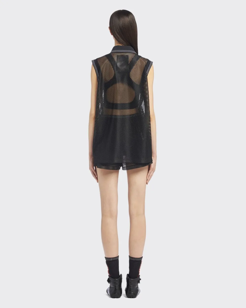 Mujer Prada ROPA^Polo De Malla Sin Mangas