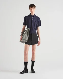Hombre Prada CAMISETAS Y POLOS^Polo De Manga Corta De Algodón