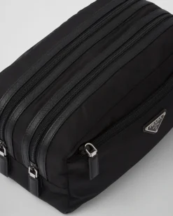 Mujer/Hombre Prada BOLSAS Y ACCESORIOS DE VIAJE|BOLSAS Y ACCESORIOS DE VIAJE^Pouch De Viaje De Re-nylon Y Piel Saffiano