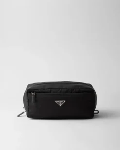 Hombre Prada BOLSAS Y ACCESORIOS DE VIAJE^Pouch De Viaje De Re-nylon Y Piel Saffiano