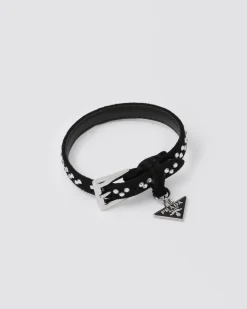 Mujer Prada JOYAS DE FANTASÍA^Pulsera De Ante Con Cristales