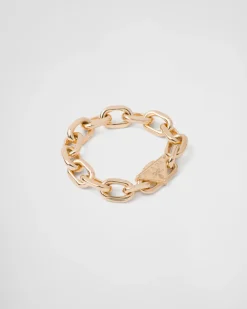 Mujer Prada COLECCIÓN DE JOYERÍA ELEGANTE^Pulsera De Cadena Eternal Gold De Oro