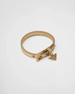 Mujer Prada JOYAS DE FANTASÍA^Pulsera De Piel Cepillada