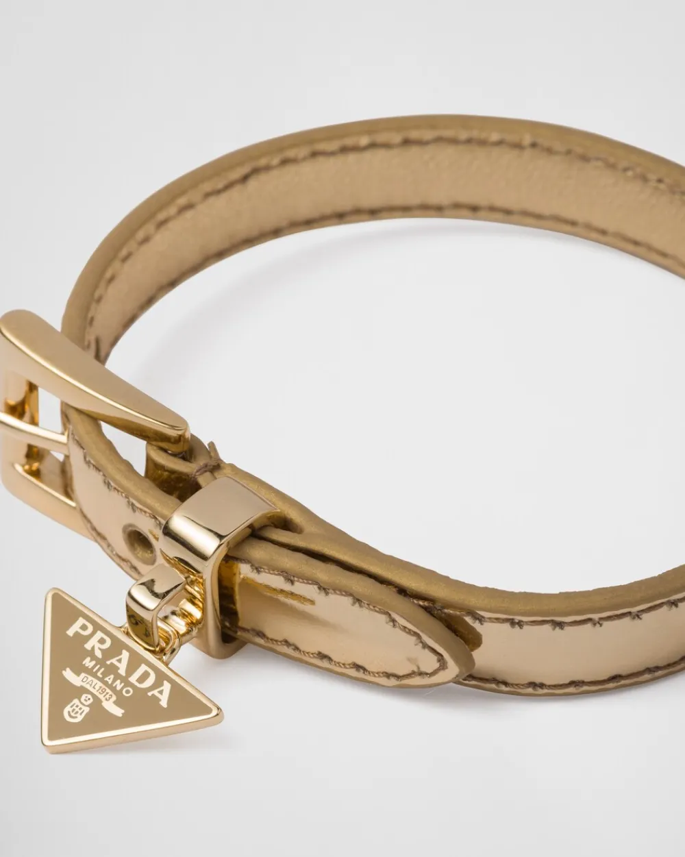 Mujer Prada JOYAS DE FANTASÍA^Pulsera De Piel Cepillada