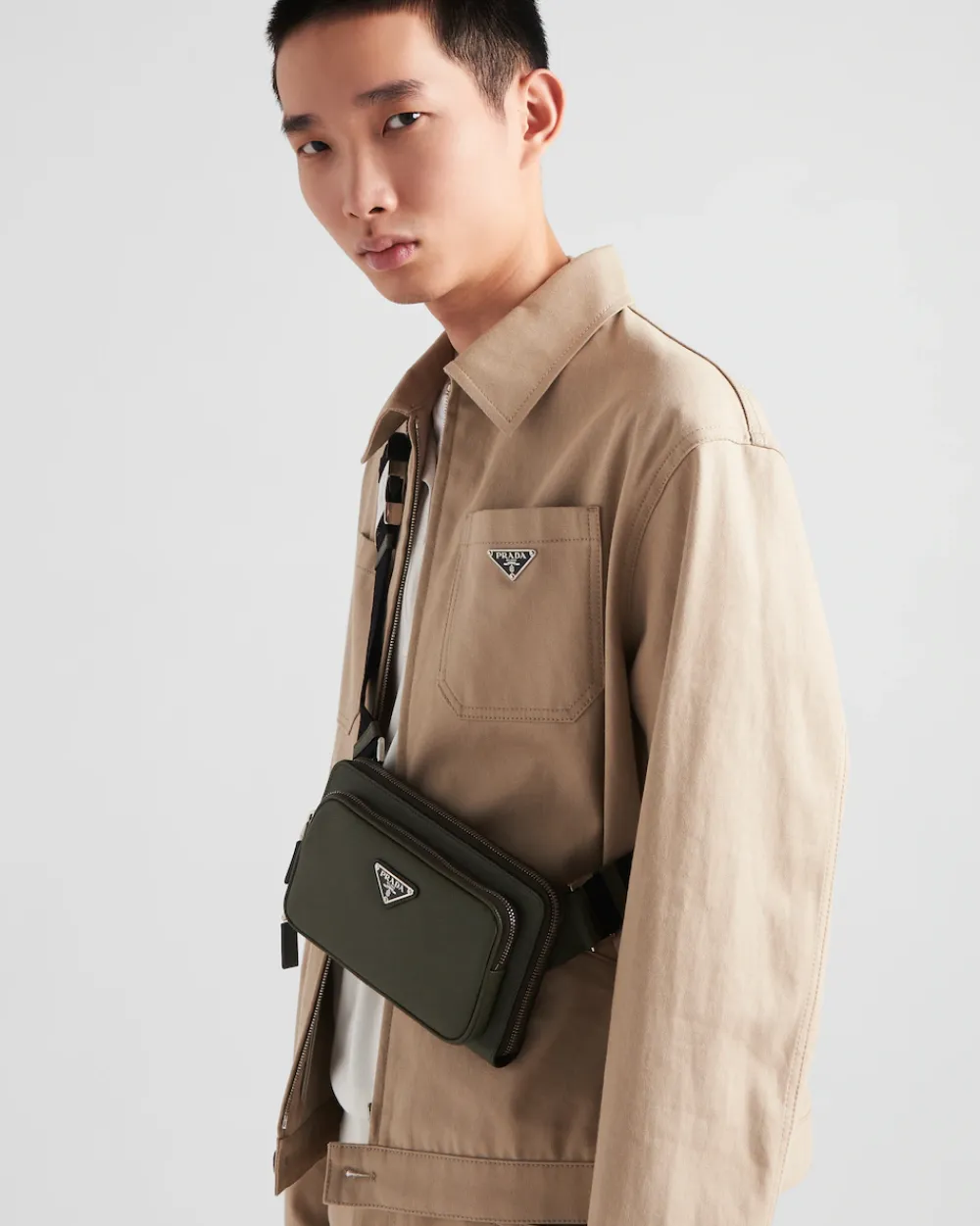 Hombre Prada BOLSOS MENSAJEROS^Riñonera De Piel Saffiano