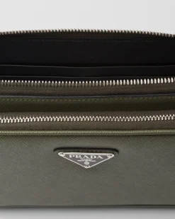 Hombre Prada BOLSOS MENSAJEROS^Riñonera De Piel Saffiano