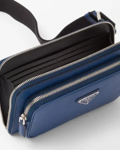 Hombre Prada MOCHILAS Y RIÑONERAS|BOLSOS MENSAJEROS^Riñonera De Piel Saffiano