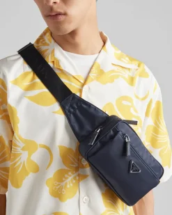 Hombre Prada COLECCIÓN MASCULINA|MOCHILAS Y RIÑONERAS^Riñonera De Re-nylon Y Piel Saffiano