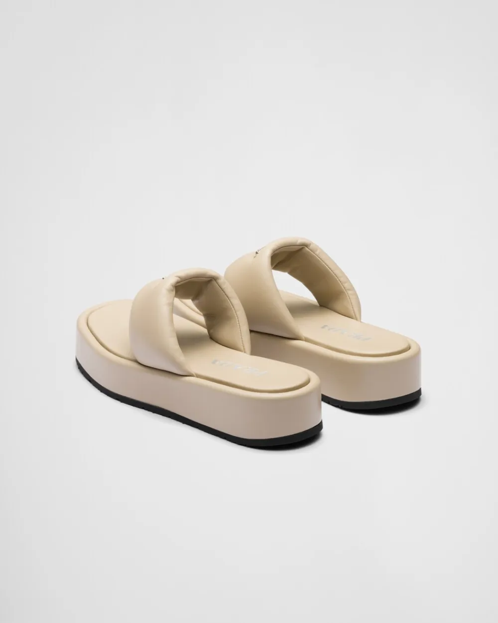 Mujer Prada SANDALIAS^Sandalia De Cuña De Napa Acolchada Soft