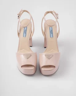 Mujer Prada SANDALIAS^Sandalias De Charol Con Plataforma