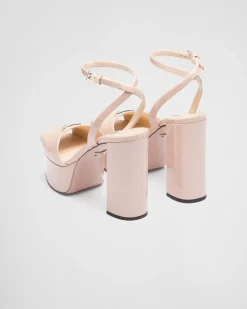 Mujer Prada SANDALIAS^Sandalias De Charol Con Plataforma
