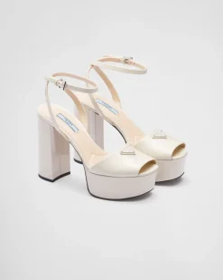 Mujer Prada SANDALIAS^Sandalias De Charol Con Plataforma