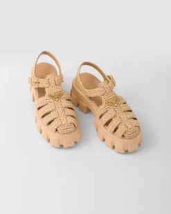 Mujer Prada SANDALIAS^Sandalias De Croché Monolith