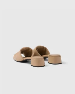 Mujer Prada PANTUFLAS Y CHINELAS^Sandalias De Napa Acolchada