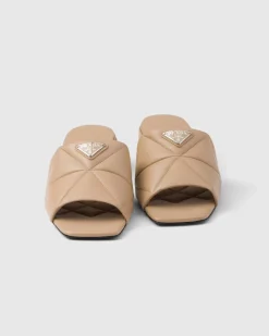 Mujer Prada PANTUFLAS Y CHINELAS^Sandalias De Napa Acolchada