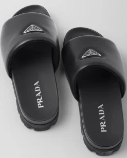 Hombre Prada SANDALIAS^Sandalias De Napa Acolchada