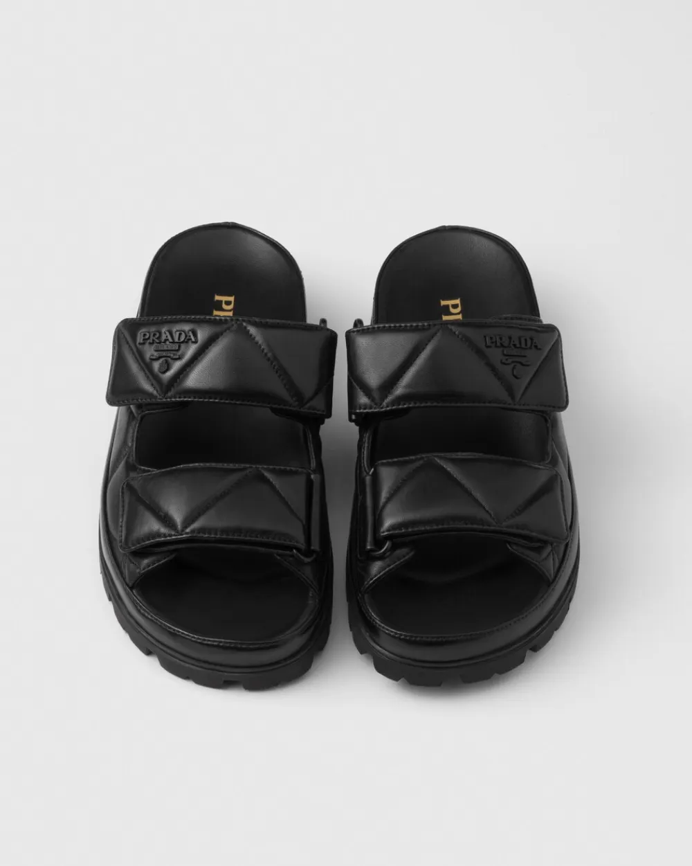 Mujer Prada PANTUFLAS Y CHINELAS^Sandalias De Napa Acolchadas