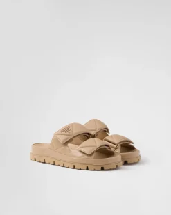 Mujer Prada PANTUFLAS Y CHINELAS^Sandalias De Napa Acolchadas