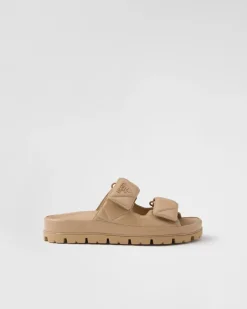 Mujer Prada PANTUFLAS Y CHINELAS^Sandalias De Napa Acolchadas