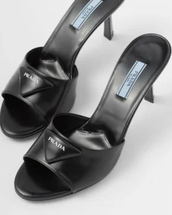 Mujer Prada PANTUFLAS Y CHINELAS^Sandalias De Piel Cepillada