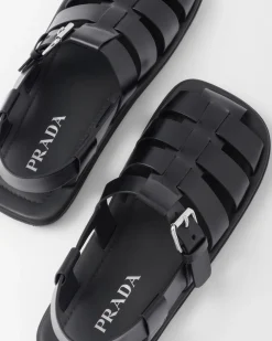 Hombre Prada SANDALIAS^Sandalias De Piel Cepillada