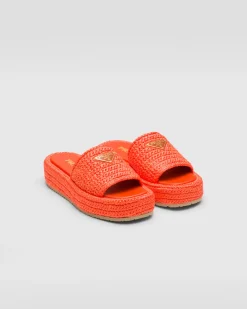 Mujer Prada PANTUFLAS Y CHINELAS^Sandalias De Plataforma De Croché