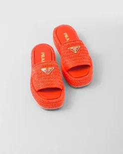 Mujer Prada PANTUFLAS Y CHINELAS^Sandalias De Plataforma De Croché