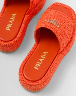Mujer Prada PANTUFLAS Y CHINELAS^Sandalias De Plataforma De Croché