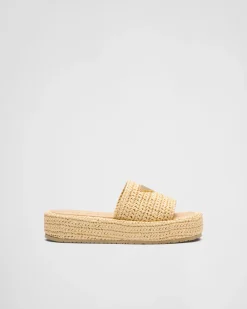 Mujer Prada PANTUFLAS Y CHINELAS^Sandalias De Plataforma De Croché