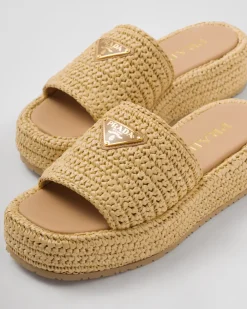 Mujer Prada PANTUFLAS Y CHINELAS^Sandalias De Plataforma De Croché