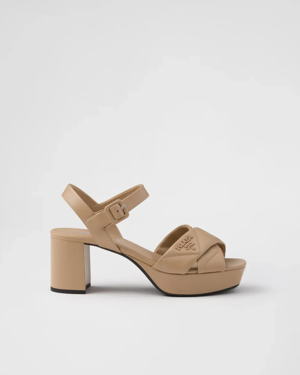Mujer Prada SANDALIAS^Sandalias De Plataforma De Napa Acolchada