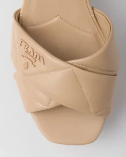 Mujer Prada SANDALIAS^Sandalias De Plataforma De Napa Acolchada